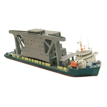 1: 250 Kargo Gemisi Kağıt Modeli 3D Hediyeler Erkekler Kadınlar için Gemi Modeli Kağıt Sanat Yaratıcı Araya Oyuncak Gemi Kağıt Modeli kendi başına yap kağıdı Modeli
