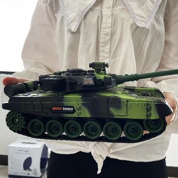 1/30 33Cm rc tankı 2.4 G 7Ch Uzaktan Kumanda Paletli Elektrikli askeri muharebe oyuncak tank Çocuklar için Ordu Yeşil Savaş Tankı Hediye Çocuk için