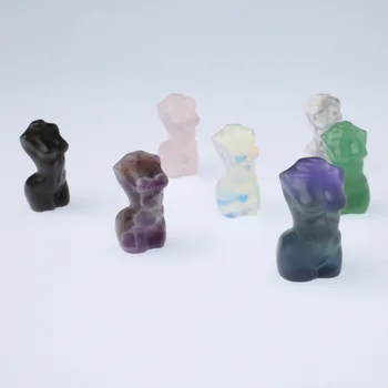 1 ADET Modeli Heykeli Mini El Yapımı Opal Kadın Vücut Doğal Kristal Oyma Sanatları Heykelcik Ev Süsleme Hediye