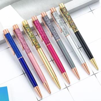 1 adet Yeni Altın Folyo Kalemler Metal Tükenmez Kalemler Ofis Doğum Günü Hediyeleri Tükenmez Kalemler