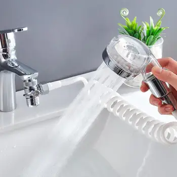 1 Takım Duş Başlığı Su Tasarrufu Akış Musluk Harici duş şampuanı ABS yüksek basınçlı püskürtme memesi Banyo Aksesuarları İçin
