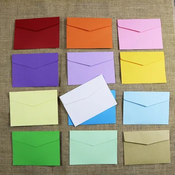 10 Adet / grup Şeker Renk Zarflar Çok Fonksiyonlu kraft el işi kağıdı Davetiye Zarf Ev Ofis Mektup Kağıt Kartları Öğrenci Hediye