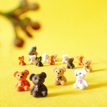10 Adet / oyuncak ayı/minyatür / güzel hayvanlar / peri bahçe gnome / yosun teraryum dekor / el sanatları / bonsai / ev dekor / heykelcik / kek topper