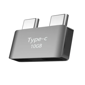 10 Gbps Çift Tip-C Kısa Genişletici USB Erkek Kadın Uzatma Adaptörü Konektörü