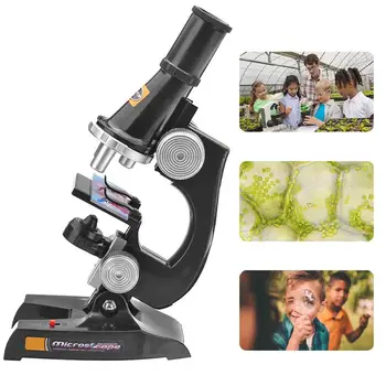 100-1200X Mikroskop Kiti Lab Ev Okul Bilim eğitici oyuncak Hediye Rafine Biyolojik Mikroskop Çocuklar İçin Çocuk