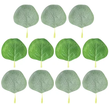 100 adet Mini Yeşil Okaliptüs Yaprakları DIY Çelenk Aksesuarları Düğün Dekorasyon Hediyeler Şeker Kutusu Karalama Defteri Sahte Okaliptüs Yaprakları