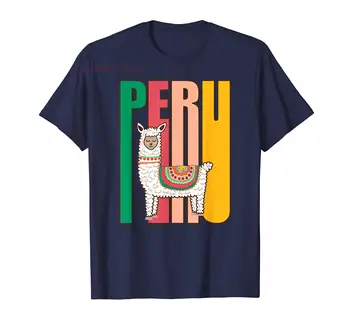 100 % Pamuk Peru Alpaka grafik Perulu Lama T-Shirt ERKEK KADIN UNİSEX T Shirt Boyutu S-6XL