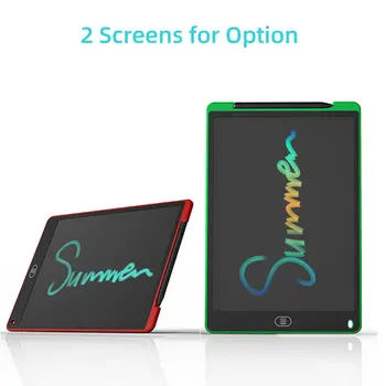 12 İnç LCD yazma tableti Elektronik Dijital Çizim Kurulu Tek Tıklama Silinebilir yazma pedi Tek ve Renkli Ekran Kilit Düğmesi ile