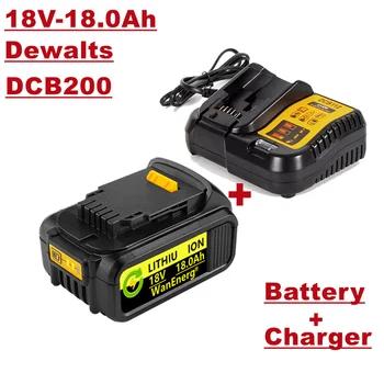 18 V güç aracı pil, 18000 mAh, için dcb180 dcb181 dcb182 dcb201 dcb201-2 dcb200-2 dcb204-2 L50, 1 Pil + şarj cihazı