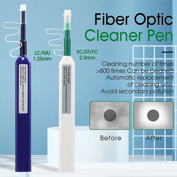 2 Adet / grup FTTH Fiber Optik temizleme kalemi aracı 2.5 mm LC MU 1.25 mm SC FC ST LC Konektörü Optik Akıllı Temizleyici