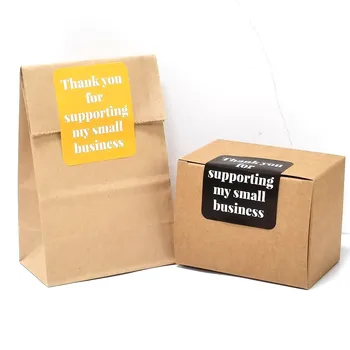 20-100 adet/paket Küçük İşletmemi Desteklediğiniz için Teşekkür Ederim Çıkartmalar Pembe Mavi Sarı Siyah Teşekkür Ederim Çıkartmalar Paketi Dekor 