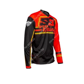 2021 Erkek Yokuş Aşağı Formaları Dağ Bisikleti MTB Gömlek Offroad DH Motosiklet Forması Motokros Spor Giyim Bisiklet
