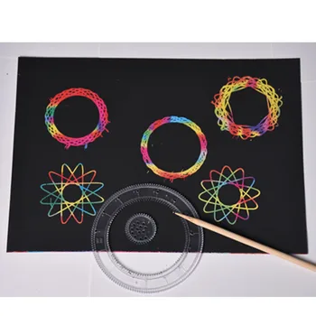 22 adet Spirograph Çizim oyuncak seti Birbirine Dişliler ve Tekerlekler Geometrik Cetvel Çizim Aksesuarları Yaratıcı Eğitici Çocuk Oyuncakları