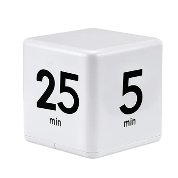 2X Küp Zamanlayıcı Mutfak Zamanlayıcı Zaman Yönetimi Zamanlayıcı Yerçekimi Sensörü Çevirme Zaman Yönetimi İçin Geri Sayım 25-5-45-15 Dakika
