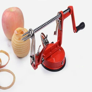 3 in 1 Elma Soyucu Meyve Soyucu Dilimleme Makinesi / Paslanmaz Çelik Elma Meyve Makinesi Soyulmuş Alet Yaratıcı Ev Mutfak