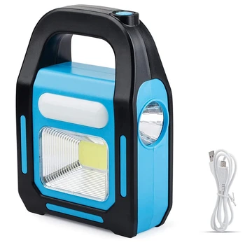 3 in 1 Güneş USB şarj edilebilir COB LED kamp feneri Şarj Cihazı için Su Geçirmez acil durum ışığı LED ışık