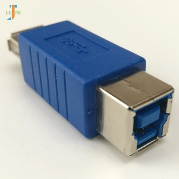 300 adet / grup Süper hızlı USB 3.0 Tip A Dişi 3.0 Tip B Dişi Yazıcı Dönüştürücü Adaptör Mavi