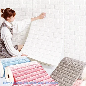 3D Tuğla duvar çıkartmaları 3M Dekorasyon Vinil Duvar Kendinden yapışkanlı Duvar Kağıdı Ev Dekor Duvar Çıkartmaları Odası Dekor Duvar Kağıdı Yatak Odası İçin