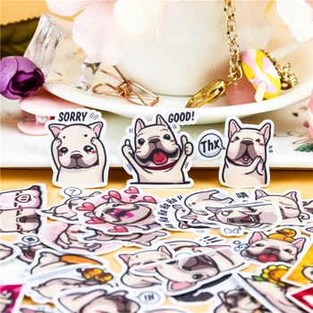 40 adet Sevimli köpekler çıkartmalar DIY Çıkartması Cep / PC Sanat Taklidi Kendinden Yapışkanlı Scrapbooking Çıkartmaları Araba Sticker Düğün Dekorasyon