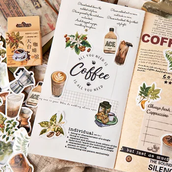 40 packs / lot Yeni Çatı Cafe Sticker Dekorasyon DIY Scrapbooking Sticker Kırtasiye Kawaii Günlüğü Etiket Etiket