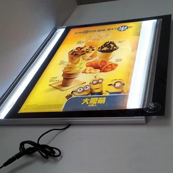 5 ADET İnce Manyetik Alüminyum Çerçeve LED menü panoları Fast Food Restoran için 50x70cm ışık kutuları