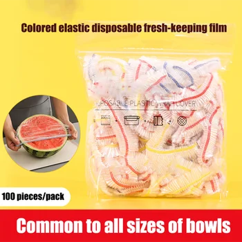 50/100 adet Tek Kullanımlık yemek örtüsü Wrap Koruma Filmi Plastik Elastik Kase Bardak Çanak Kapaklar Mutfak Taze Tutmak Koruyucu Çanta