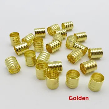 50 adet - 100 adet Altın/Gümüş / Mix Gümüş Altın saç örgü dreadlock dread boncuk ayarlanabilir klipler yaklaşık 7.5 mm delik
