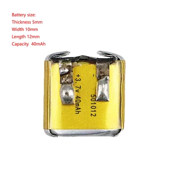 501012 40mah Lityum Polimer Lipo şarj edilebilir pil İçin Bluetooth Kulaklık Mp3 Mp4 Hoparlör Akıllı Aşınma