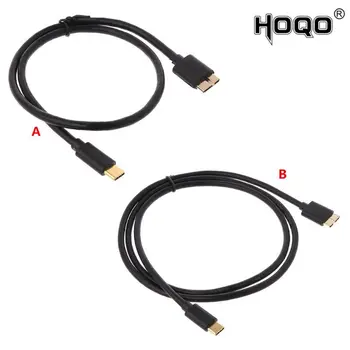 50CM / 100CM Altın kaplama Erkek-Erkek USB 3.0 Mikro BM C Tipi şarj kablosu Hattı Konektörü Kablosu