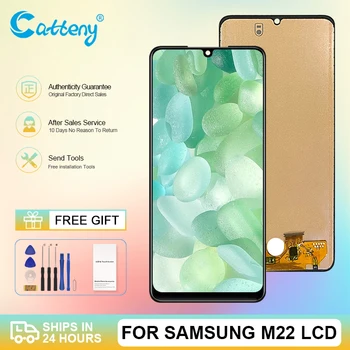 6.4 İnç M22 4G Ekran Samsung Galaxy M22 LCD dokunmatik ekran digitizer İle M225 M225F/DS Meclisi Çerçeve İle Ücretsiz Kargo