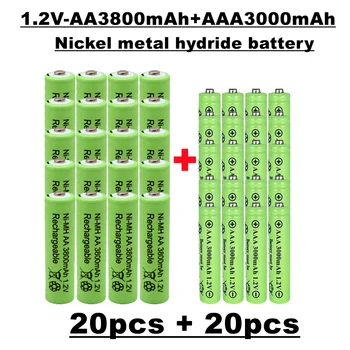 AA + AAA 1,2 V batterie şarj edilebilir, 3800 mah / 3000 mah, Nimh, dökün jouets, horloges, vb., package à vendre