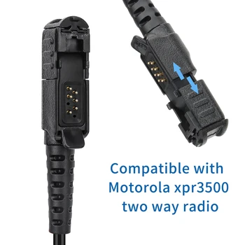 ABBREE R-999 Walkie Talkie Kulaklık ile Uyumlu Motorola XPR3300e XPR3000 Iki Yönlü Telsiz Akustik Tüp mikrofonlu kulaklık PTT