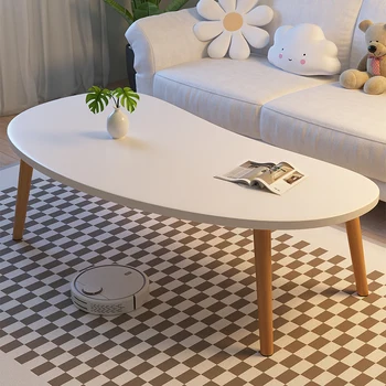 Ahşap oturma odası kahve sehpaları Lüks Tasarım Modern beyaz sehpa İskandinav Basit Benzersiz Bas De Salon Ofis Mobilyaları