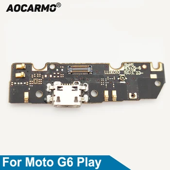 Aocarmo USB Şarj Portu Şarj Dock Bağlantı Mikrofon Flex Kablo Devre kartı Moto Motorola G6 Oyun Yedek parça