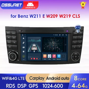 Araba Radyo Android Benz için W211 E W219 CLS W209 CLK W463 G 2002-2011 Araba Ses Stereo Video Carplay Multimedya Oynatıcı GPS RDS