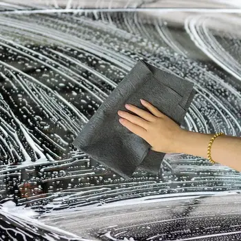 Araba Sihirli Cam Temizleme Bezi Mikrofiber Otomatik Ön Cam Temizleme Bezi Filigran Yok Temiz Havlu Araba Aynaları Ovma Pedi
