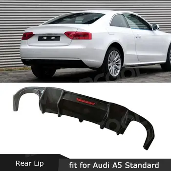 Arka Difüzör ÖN TAMPON Bölücü Spoiler Kapağı İle led ışık Audi A5 Standart 2012-2016 Karbon Fiber Restyle Aksesuarları