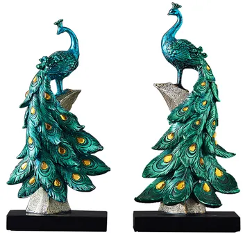 Avrupa Ev Reçine Altın Hayvan Minyatür Figürler Yaratıcı Ofis Masaüstü El Sanatları Ev Dekorasyonu Süsler Düğün Hediyeleri