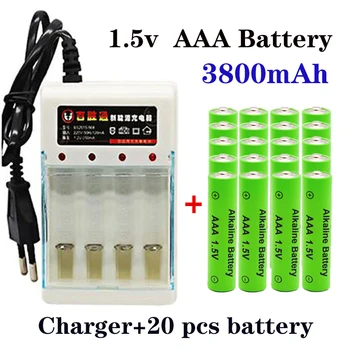Batterie alcaline wiederaufladbare Original 100% gießen télécommande, jouet, alarme de fumée avec chargeur 1,5 V AAA 3800 mAh