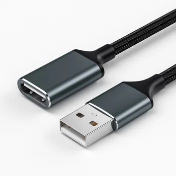 Bilgisayar Disk Fare, Klavye Veri Bağlantısı Örgülü Kablo için USB 2.0 Erkek - Dişi Genişletme Kablosu