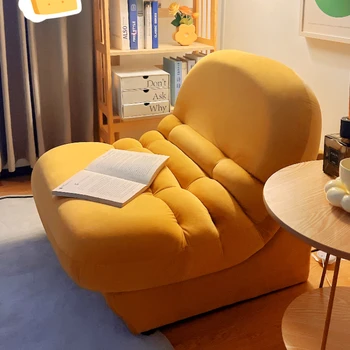 Boş Sandalye Teknoloji Kumaş Retro Tek Kanepe Yatak Odası Oturma Odası Küçük Daire Tasarımcı Mobilya