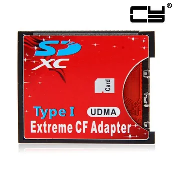 Cablecc SD SDHC SDXC Yüksek Hızlı Aşırı Kompakt Flaş CF Tip I 3.3 mm Yükseklik Adaptör Kartı 16GB 32GB 64GB 128GB