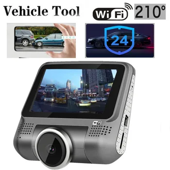 Cep Telefonu WİFİ Dash kamera 3 İnç 1080P HD araba dvr'ı Kaydedici Sürücü Yorgunluk Uyarısı 210 Görüş Açısı G-sensor Kızılötesi Gece Görüş