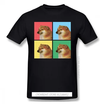 Cheems Doge Kapak Baskı Pamuk T Gömlek Vaporwave Estetik Görsel Sanat Tarzı Internet Meme Retro Grafik Erkekler Yaz Tops