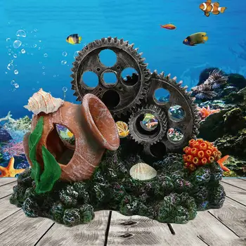 Dayanıklı Dişli Tekerlek Korozyona dayanıklı Balık Tankı Mercan Aksesuarları Akvaryum balık tankı Mercan Yapay Mercan