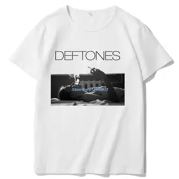 Deftones Nefes grafik t shirt Büyük Boy t shirt Tees Tops kısa kollu t-shirt Yaz Harajuku Streetwear erkek giyim