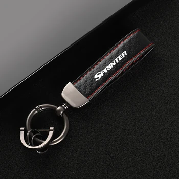 Deri araba anahtarlık at nalı toka takı anahtarlık Mercedes Benz AMG SPRİNTER logo ile Araba Aksesuarları