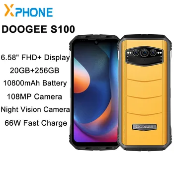 DOOGEE S100 Sağlam Telefon 20GB + 256G 108MP Kamera Gece Görüş 10800 mAh 6.58 