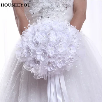 Düğün Malzemeleri gelin Buketi Nedime Holding Çiçek İpek Gül Beyaz Gelin Evlilik Dekorasyon Süsler
