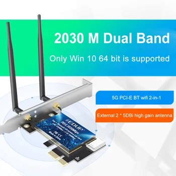 EDUP 2030MPCI WiFi PCI-E Ağ Kartı 802.11 ax/ac Çift bant 2.4 G/5GHz Kablosuz Intel AX 200 PCI Express WiFi Bluetooth Adaptörü